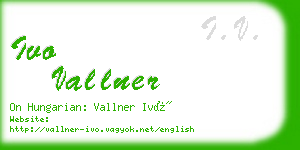 ivo vallner business card